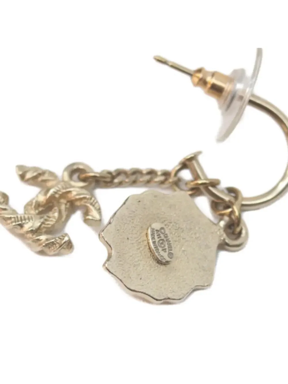 Chanel Cc Logo Hoop Earrings Gold-Tone #288069C11B